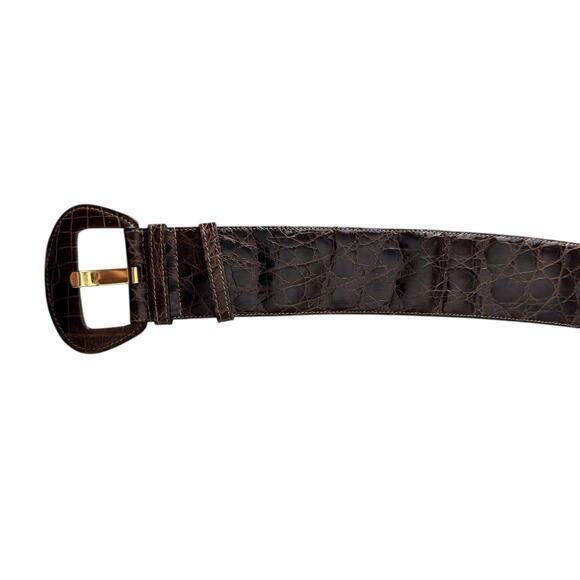 Vintage SAKS FIFTH AVENUE Belt Womens Small Brown Classic Luxury - Picture 6 of 12